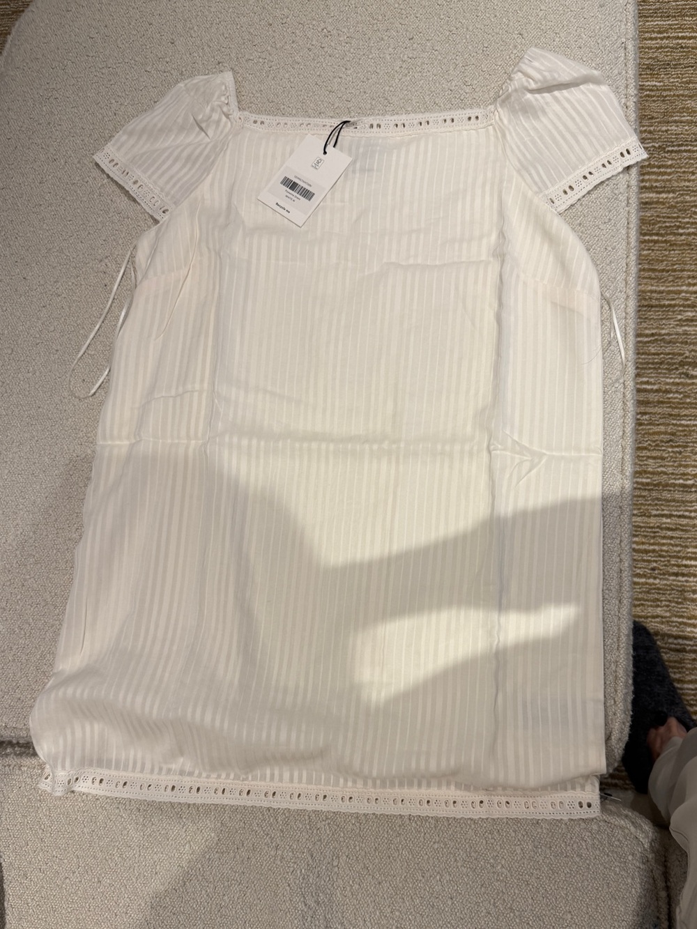 White wonens Reformation baby doll Dress